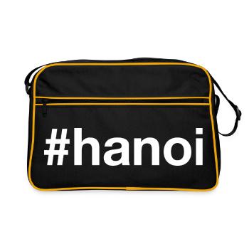 Hashtag Hanoï Vietnam - Sac Retro - noir/or - Devant