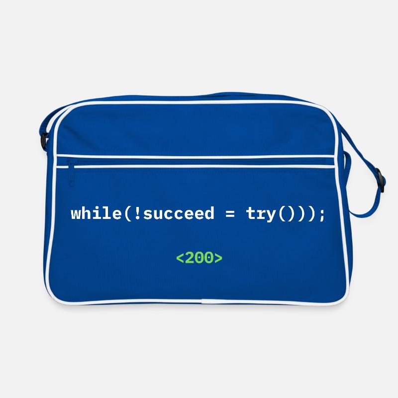 while(!succeed = try())); – Developer Shirt Retro Bag