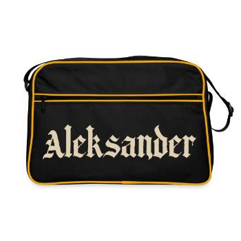 Aleksander Gothic Font - Retro Bag - black/gold - Front