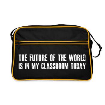 the future of the world is in my classroom today - Retro Bag - black/gold - Front