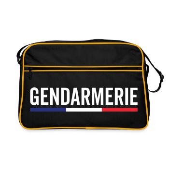 Gendarmerie France Detailed Emblem - Retro Bag - black/gold - Front