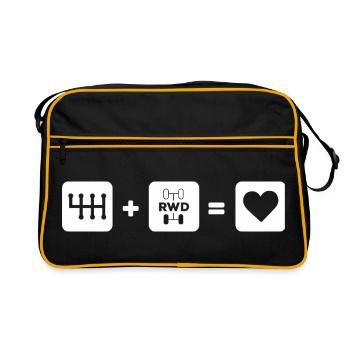 Manual Cars Enthusiast - Manual Gears for RWD Car - Retro Bag - black/gold - Front