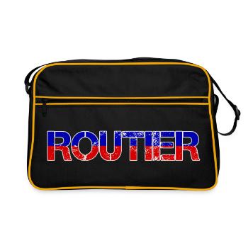 Routier Bleu Blanc Rouge - Sac Retro - noir/or - Devant