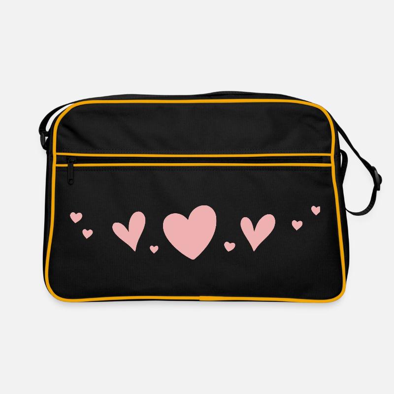 Weiche Pastellherzen Retro Tasche