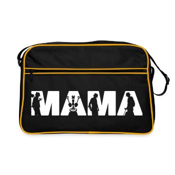 Maman Détecteur de métaux Amatrice Chasseur de trésors - Sac Retro - noir/or - Devant