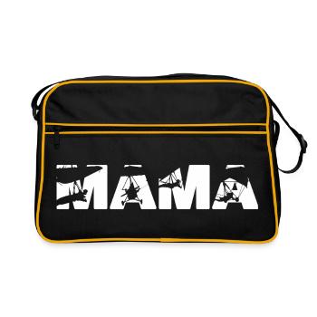 Mama Hang Glider Pilot Paragliding - Retro Bag - black/gold - Front