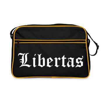 Libertas Latin typography design - Retro Bag - black/gold - Front
