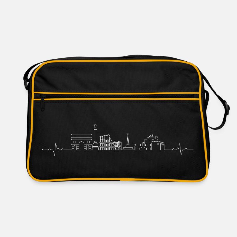 Heartbeat skyline rome Retro Bag
