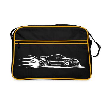Voiture Sport Graphique Abstraite - Sac Retro - noir/or - Devant