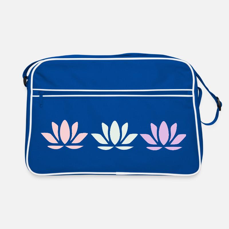 Fleur de lotus Fleur de lotus Fleur de lotus Fleur de violette Fleur de yoga Sac Retro