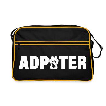 Adopter un chat – Donnez-lui un foyer aimant - Sac Retro - noir/or - Devant