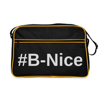 #B-nice print - Retro Bag - black/gold - Front