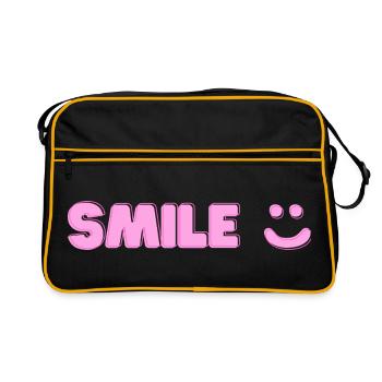 Smile print - Retro Bag - black/gold - Front