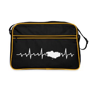 électrocardiogramme ECG breton - Sac Retro - noir/or - Devant