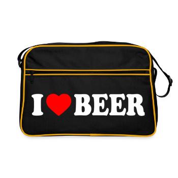 J’adore la bière - Sac Retro - noir/or - Devant