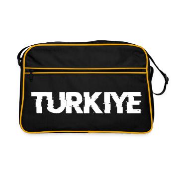 Türkiye Glitch | Turkey Lettering - Retro Bag - black/gold - Front