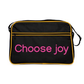 Choisissez la joie Rose - Sac Retro - noir/or - Devant