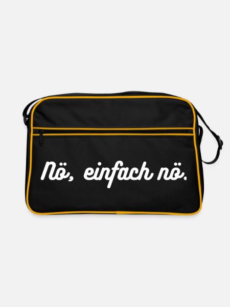 Heimatliebe Nord - Retro Tasche - Schwarz/Gold - Vorne