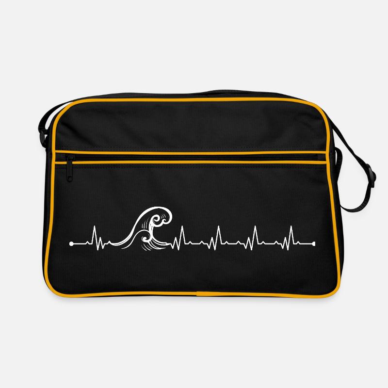Herzschlag-Welle Retro Tasche
