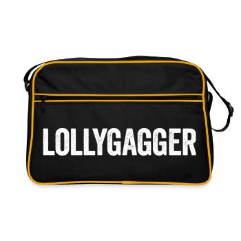 Flea market, procrastination, strolling, dawdling around - Retro Bag - black/gold - Front