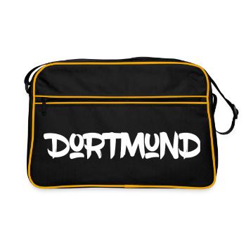 Dortmund - Ruhrpott - NRW - Zeche - Zollverein - Retro Tasche - Schwarz/Gold - Vorne