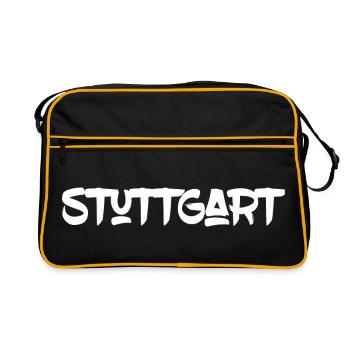 Stuttgart - Baden-Württemberg - Neckar Killesberg - Retro Tasche - Schwarz/Gold - Vorne