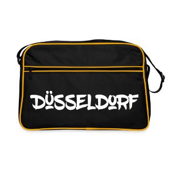 Düsseldorf - NRW - Rhein - Königsallee - Kö - Retro Tasche - Schwarz/Gold - Vorne