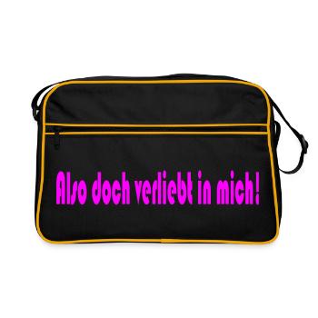 Alors je suis tombée amoureuse de moi-même après tout ! - Sac Retro - noir/or - Devant