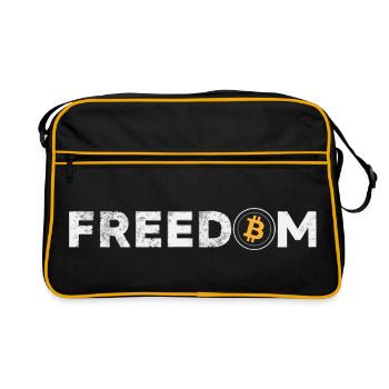 The Evolution of Money - Bitcoin Shirt Crypto - Retro Tasche - Schwarz/Gold - Vorne