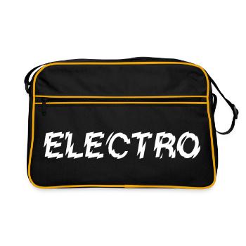 Conception de logo typographique de musique électro - Sac Retro - noir/or - Devant