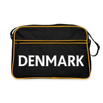 Motif paysage de fjord pour t-shirts naturels - Sac Retro - noir/or - Devant