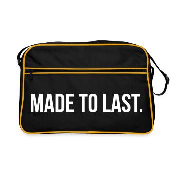 FAIT POUR DURER. | Greyline Officiel - Sac Retro - noir/or - Devant