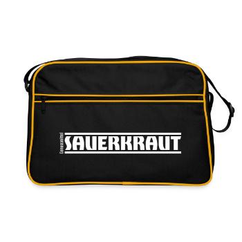 „Genussmittel“ Serie | Sauerkraut - Retro Tasche - Schwarz/Gold - Vorne