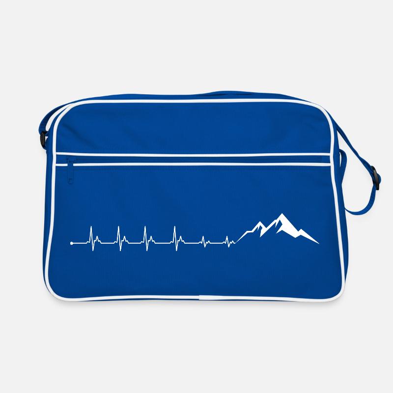 Herzfrequenz Berg Retro Tasche
