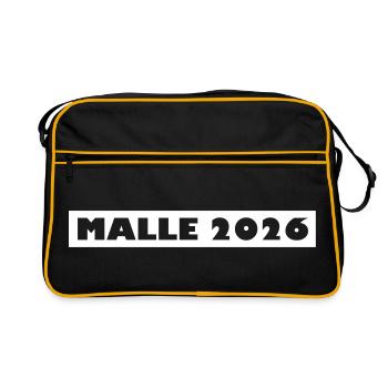 Vacances de Malle 2026 - Équipe de Majorque - Sac Retro - noir/or - Devant