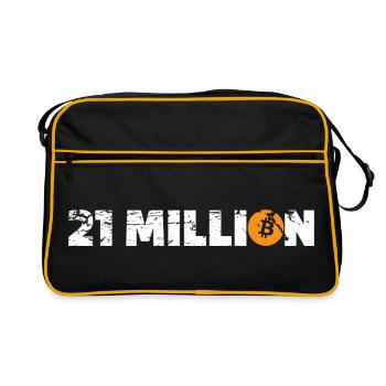 21 million Bitcoin - Retro Bag - black/gold - Front