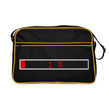 Barre de chargement Rouge 1% contour Blanc - Sac Retro - noir/or - Devant