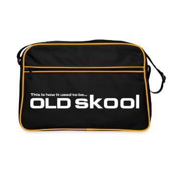 Old Skool Hardcore - C’est comme ça qu’il était avant - Sac Retro - noir/or - Devant