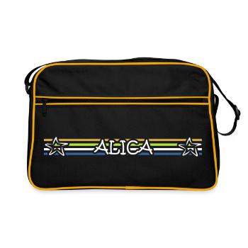 Alica comme anniversaire - Sac Retro - noir/or - Devant