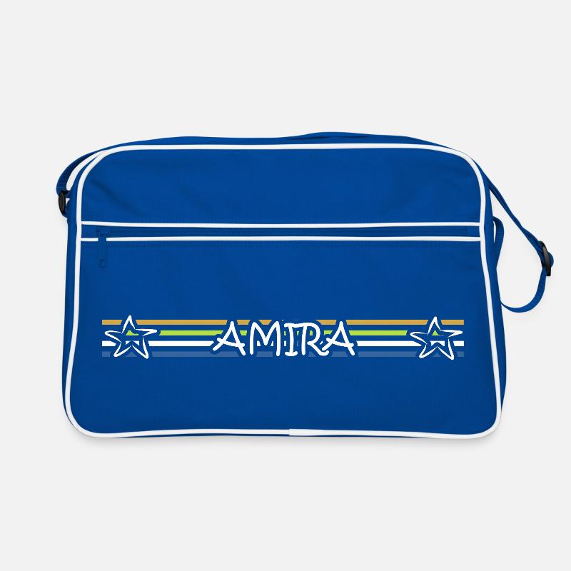 Ruban étoile à rayures couleur AMIRA Sac Retro