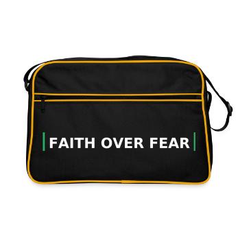 Faith Over Fear Bold Lettering - Retro Bag - black/gold - Front