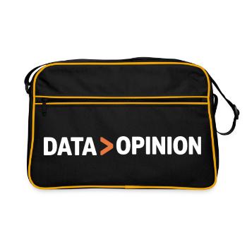 Data Over Opinion Statistics Analysis Science - Retro Bag - black/gold - Front