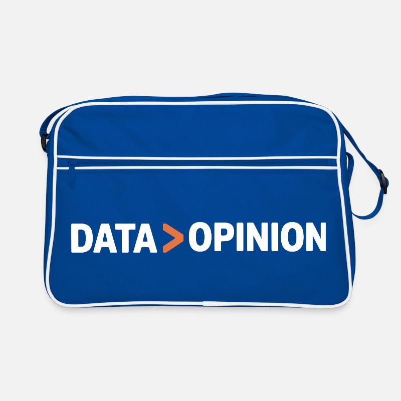 Daten über Meinung, Statistik, Analyse, Wissenschaft Retro Tasche