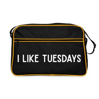 I Like Tuesdays Minimalist Weekday Vibes - Retro Bag - black/gold - Front