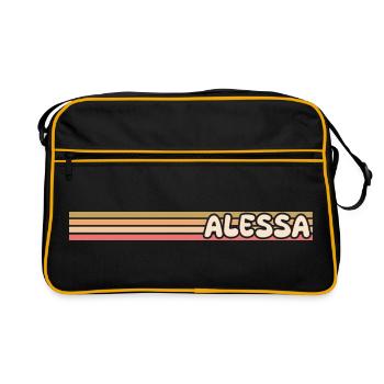 Alessa comme prénom masculin - Sac Retro - noir/or - Devant