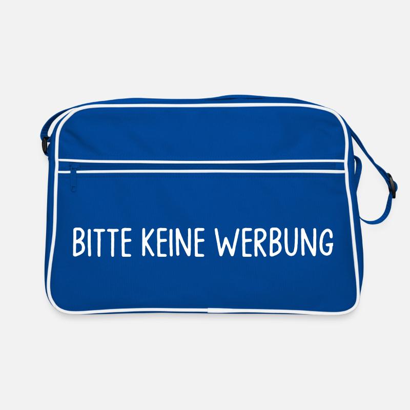 Briefkastenaufkleber Bitte keine Werbung Retro Tasche