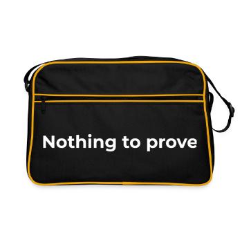 Citation de la liberté | Rien à prouver - White - Sac Retro - noir/or - Devant