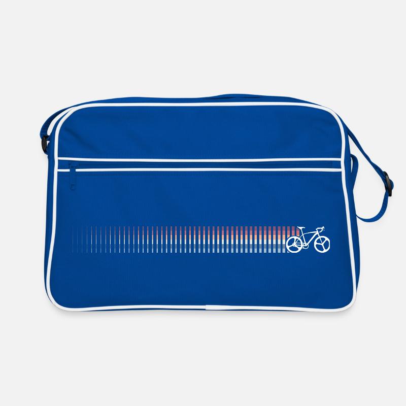 Rainbow Gradient Bicycle Silhouette Retro Bag