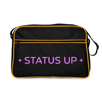 Statut Haut Niveau Niveau Vecteur de Texte de Jeu - Sac Retro - noir/or - Devant