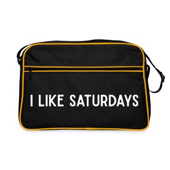 I Like Saturdays Minimalist Weekend Mood - Retro Bag - black/gold - Front